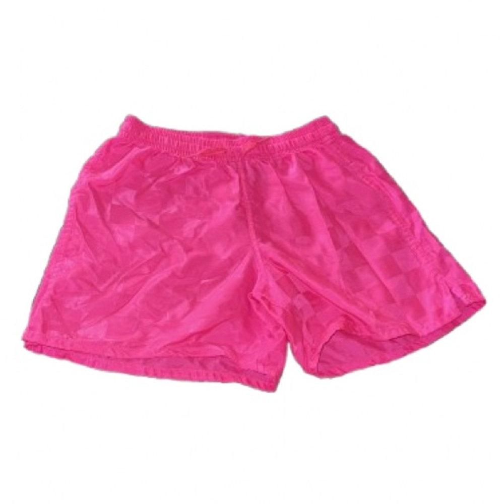 Bright Pink Athletic Soccer shorts 100% Nylon, lightweight material for kids